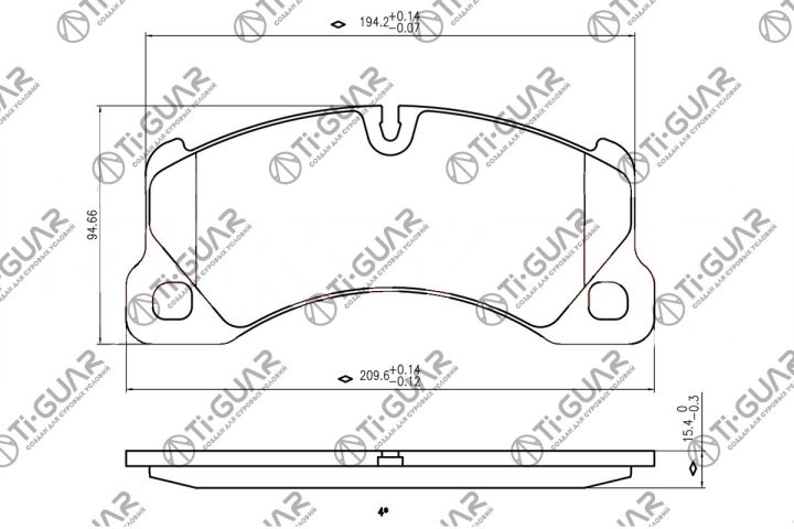 Тормозные колодки TG-0529/PN0529* Ti·GUAR Тормозные колодки TG-0529/PN0529* Ti·GUAR